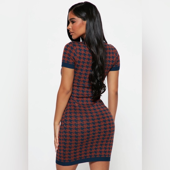 NYC Bound Sweater Mini Dress - Navy/Combo - Picture 5 of 6